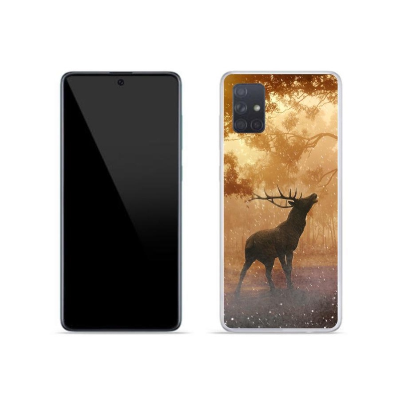 Gélový kryt mmCase na mobil Samsung Galaxy A71 - jeleň v ruji