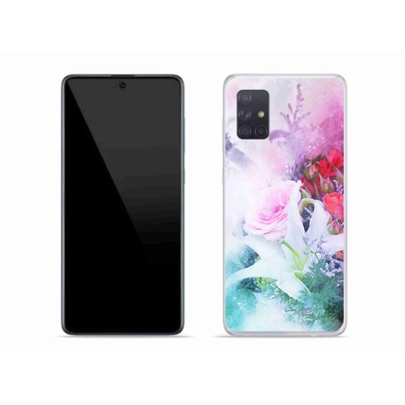 Gélový kryt mmCase na mobil Samsung Galaxy A71 - kvety 4