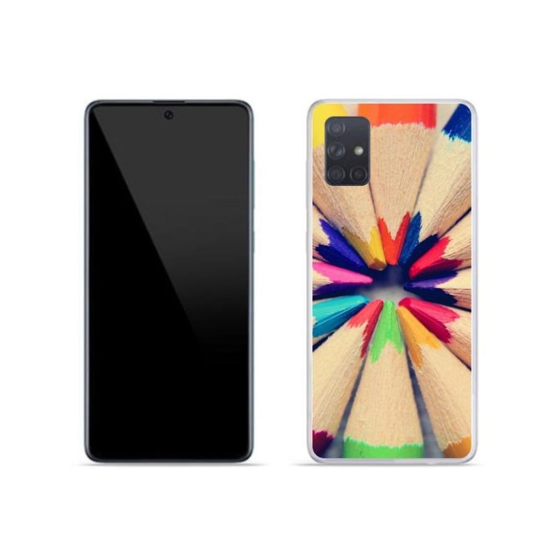 Gélový kryt mmCase na mobil Samsung Galaxy A71 - pastelky