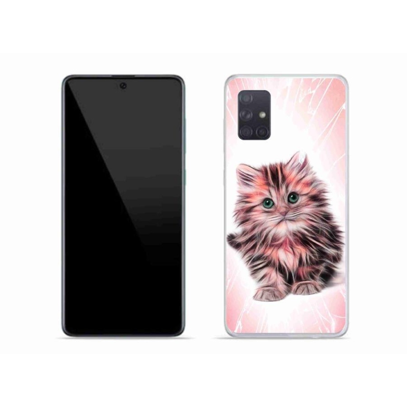 Gélový kryt mmCase na mobil Samsung Galaxy A71 - roztomilé mačiatko