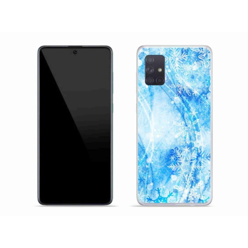 Gélový kryt mmCase na mobil Samsung Galaxy A71 - snehové vločky