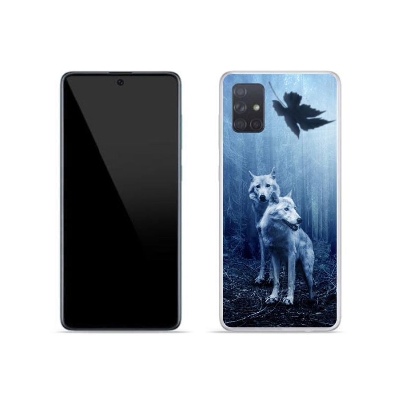 Gélový kryt mmCase na mobil Samsung Galaxy A71 - vlci v lese