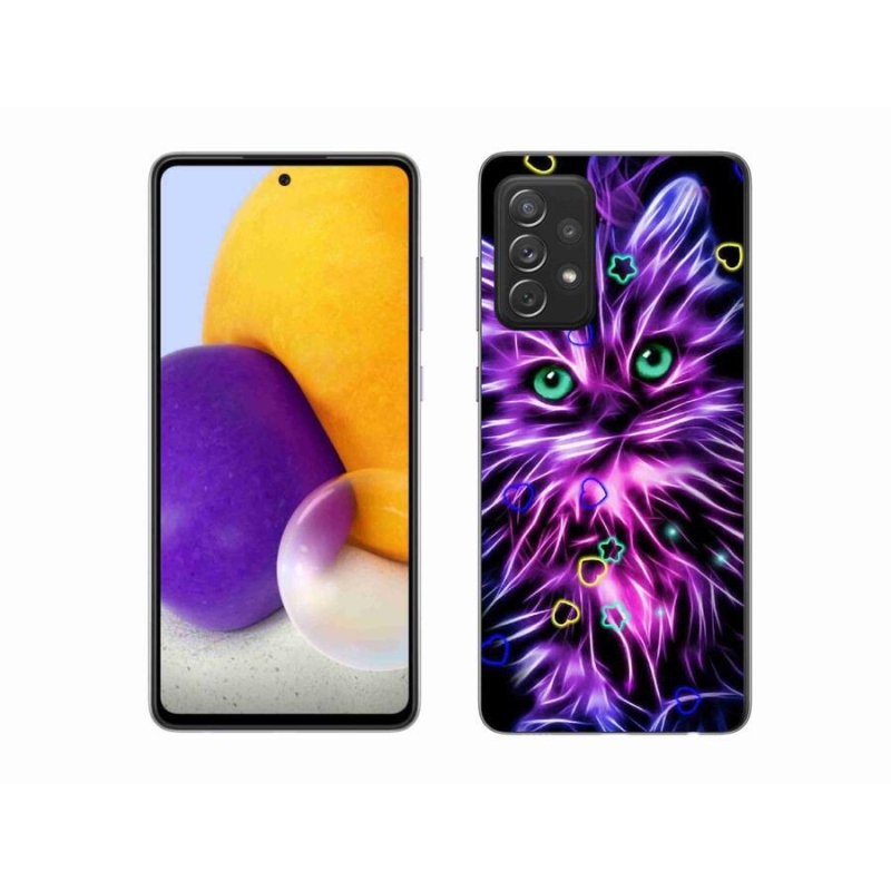 Gélový kryt mmCase na mobil Samsung Galaxy A72/A72 5G - abstraktná mačka