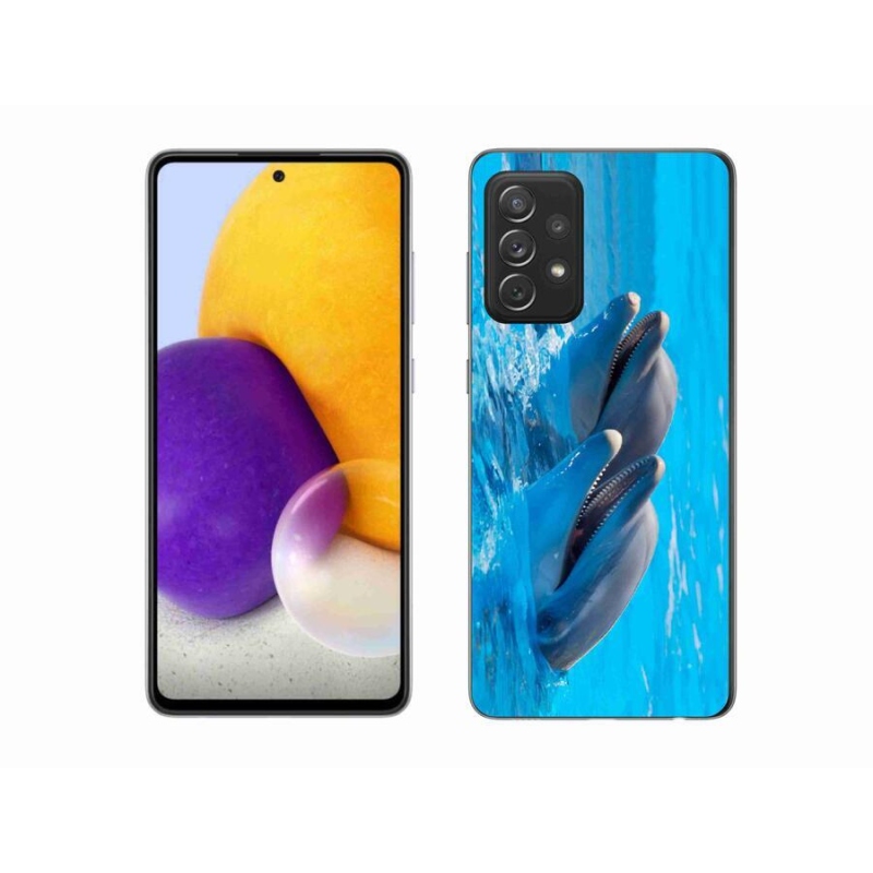 Gélový kryt mmCase na mobil Samsung Galaxy A72/A72 5G - delfíny