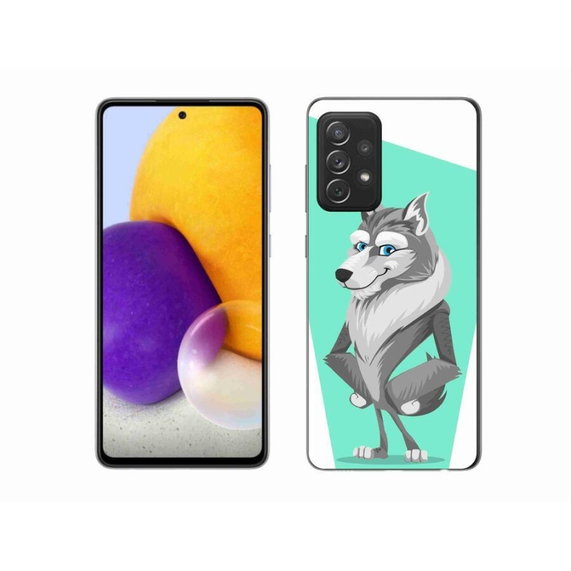 Gélový kryt mmCase na mobil Samsung Galaxy A72 / A72 5G - kreslený vlk