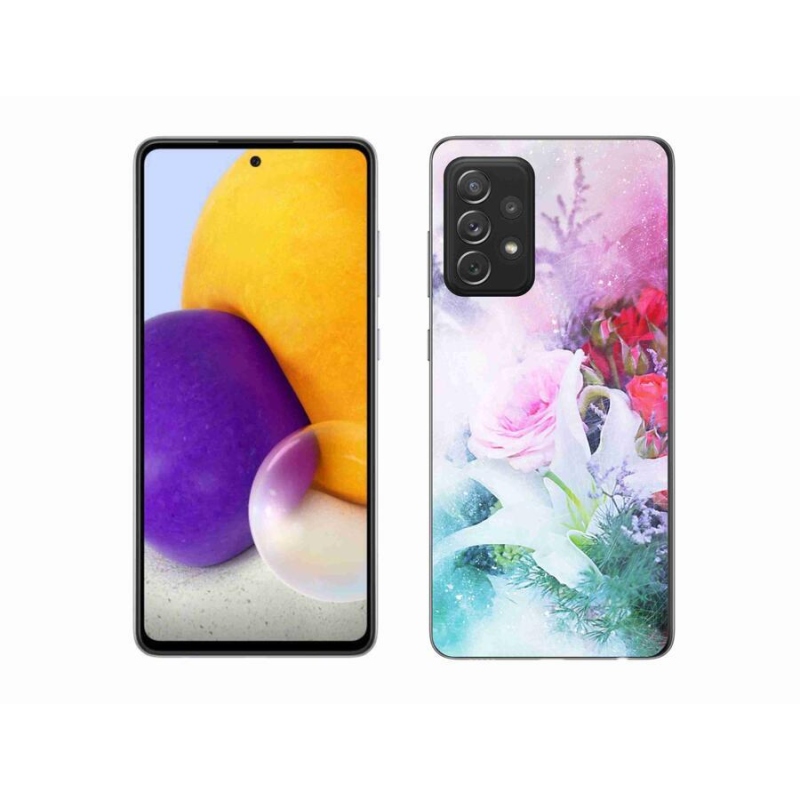 Gélový kryt mmCase na mobil Samsung Galaxy A72/A72 5G - kvety 4