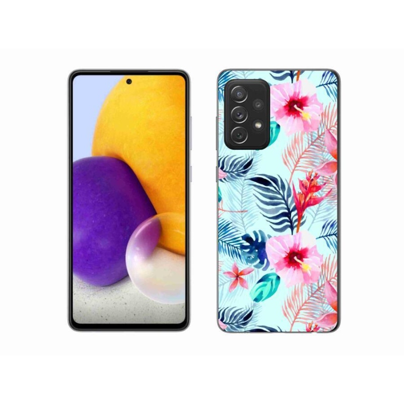 Gélový kryt mmCase na mobil Samsung Galaxy A72/A72 5G - kvety