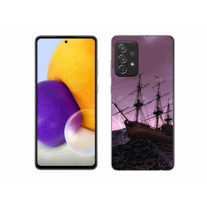 Gélový kryt mmCase na mobil Samsung Galaxy A72/A72 5G - loď v búrke