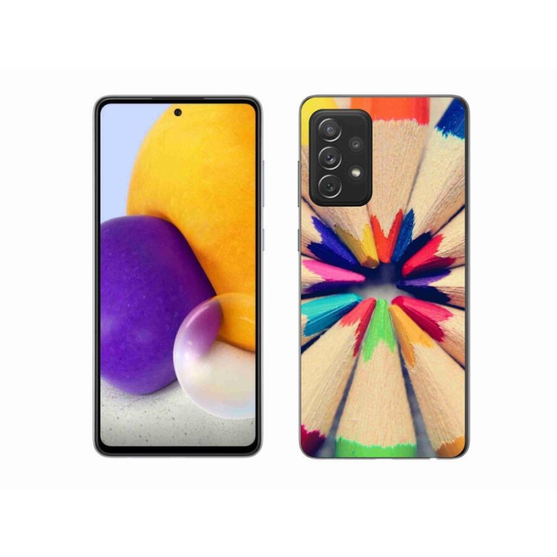 Gélový kryt mmCase na mobil Samsung Galaxy A72 / A72 5G - pastelky