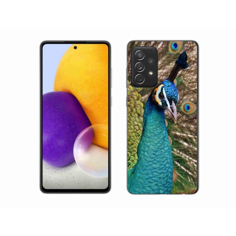 Gélový kryt mmCase na mobil Samsung Galaxy A72 / A72 5G - páv