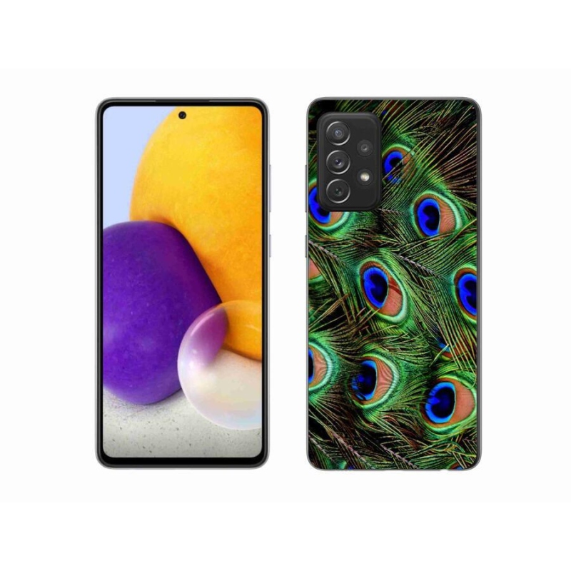 Gélový kryt mmCase na mobil Samsung Galaxy A72/A72 5G - pávie perie