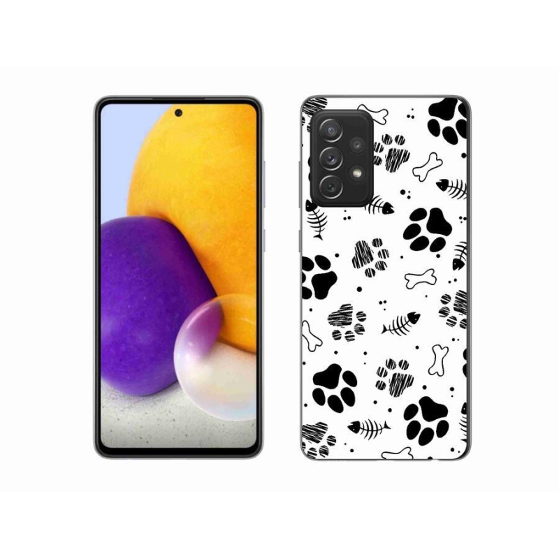 Gélový kryt mmCase na mobil Samsung Galaxy A72/A72 5G - psie labky 1