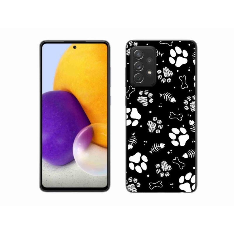 Gélový kryt mmCase na mobil Samsung Galaxy A72/A72 5G - psie labky