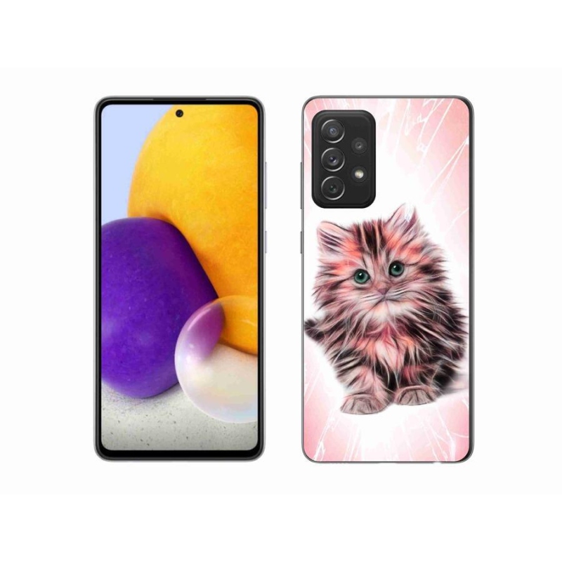 Gélový kryt mmCase na mobil Samsung Galaxy A72/A72 5G - roztomilé mačiatko