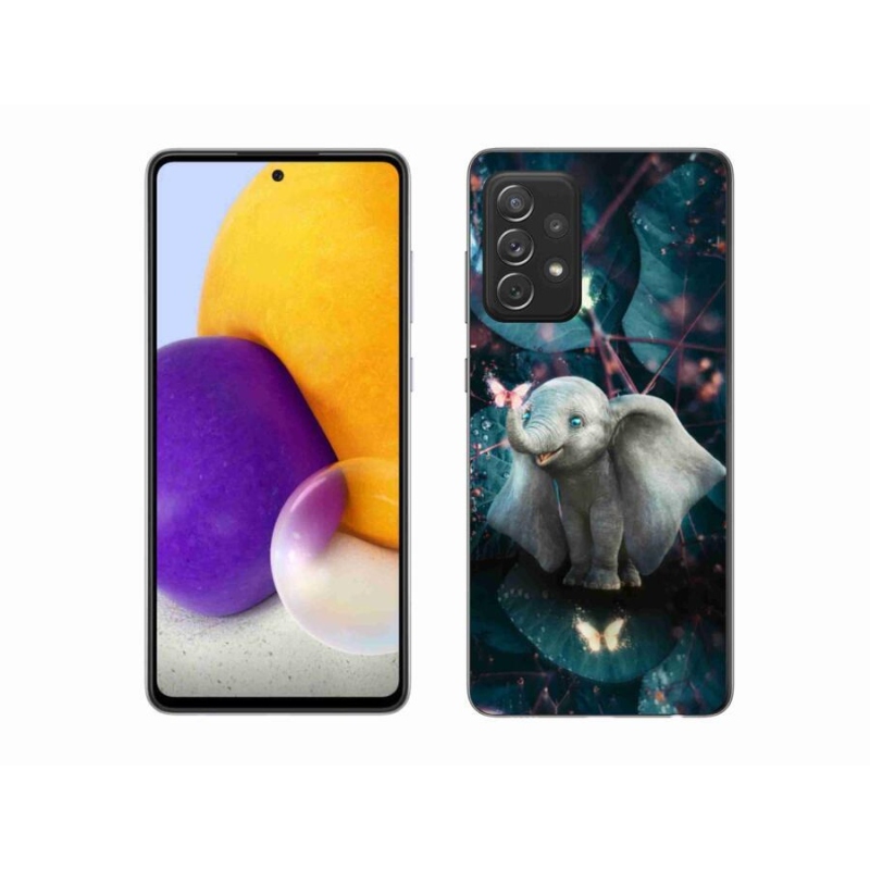 Gélový kryt mmCase na mobil Samsung Galaxy A72 / A72 5G - roztomilý slon