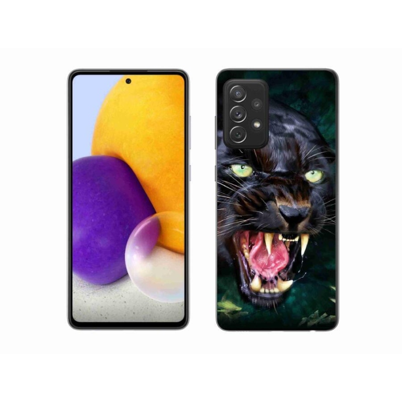 Gélový kryt mmCase na mobil Samsung Galaxy A72/A72 5G - rozzúrený čierny panter