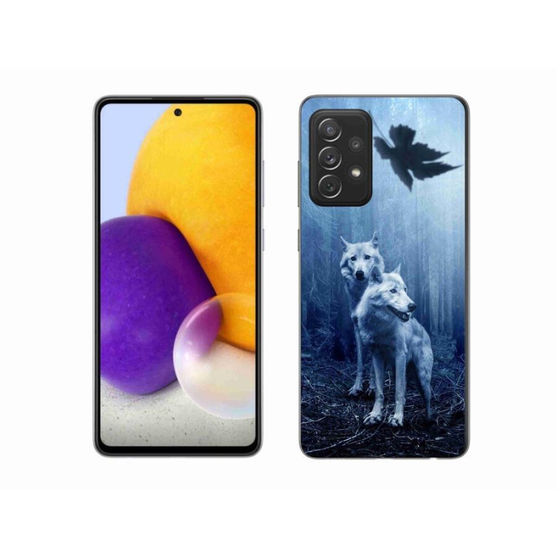 Gélový kryt mmCase na mobil Samsung Galaxy A72 / A72 5G - vlci v lese