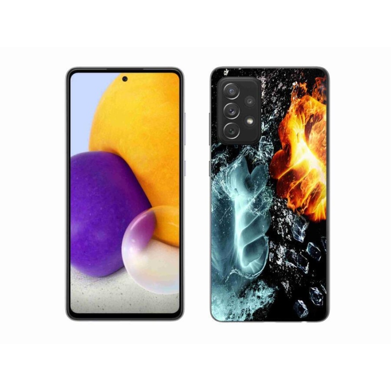 Gélový kryt mmCase na mobil Samsung Galaxy A72 / A72 5G - voda a oheň