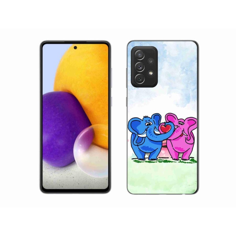 Gélový kryt mmCase na mobil Samsung Galaxy A72/A72 5G - zamilovaní slony