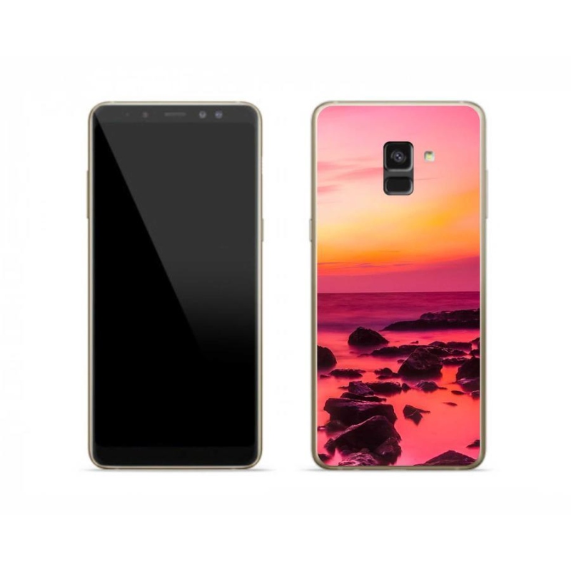 Gélový kryt mmCase na mobil Samsung Galaxy A8 (2018) - more a žiara