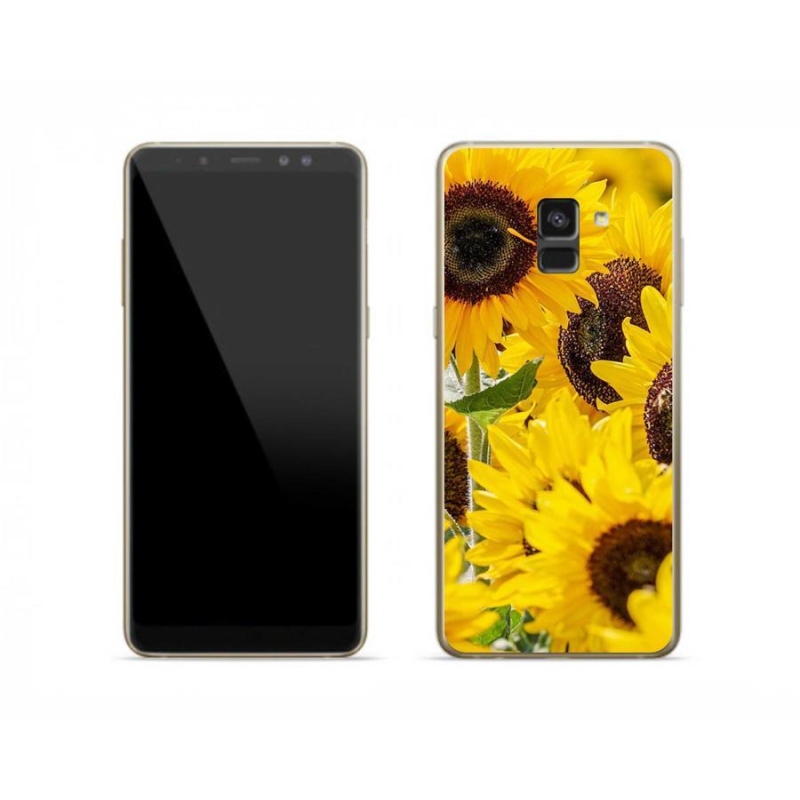 Gélový kryt mmCase na mobil Samsung Galaxy A8 (2018) - slnečnica