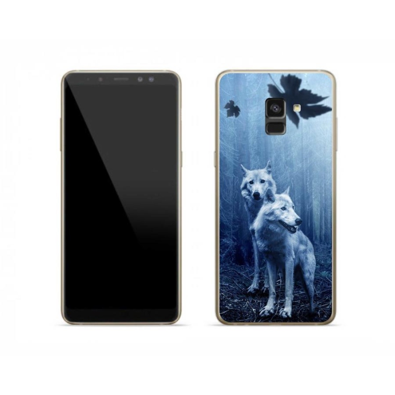 Gélový kryt mmCase na mobil Samsung Galaxy A8 (2018) - vlci v lese