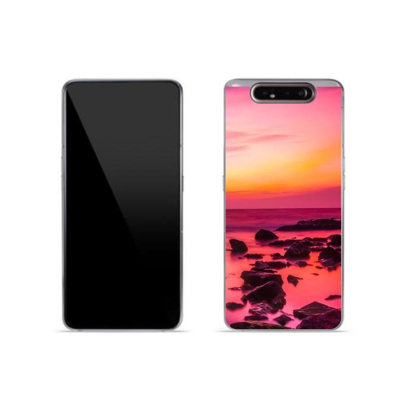 Gélový kryt mmCase na mobil Samsung Galaxy A80 - more a žiara