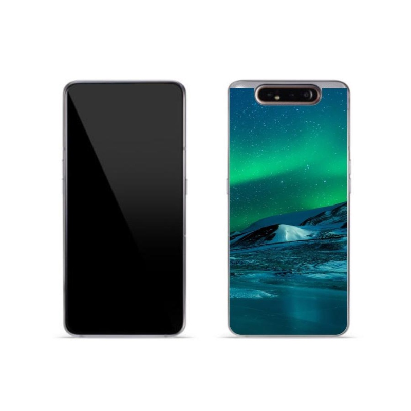 Gélový kryt mmCase na mobil Samsung Galaxy A80 - polárna žiara