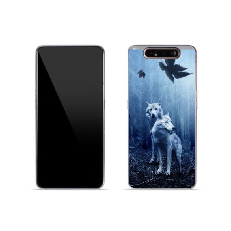 Gélový kryt mmCase na mobil Samsung Galaxy A80 - vlci v lese