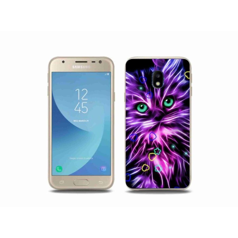 Gélový kryt mmCase na mobil Samsung Galaxy J3 (2017) - abstraktná mačka