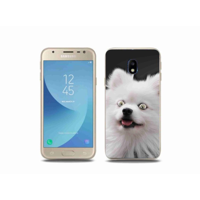 Gélový kryt mmCase na mobil Samsung Galaxy J3 (2017) - biely špic