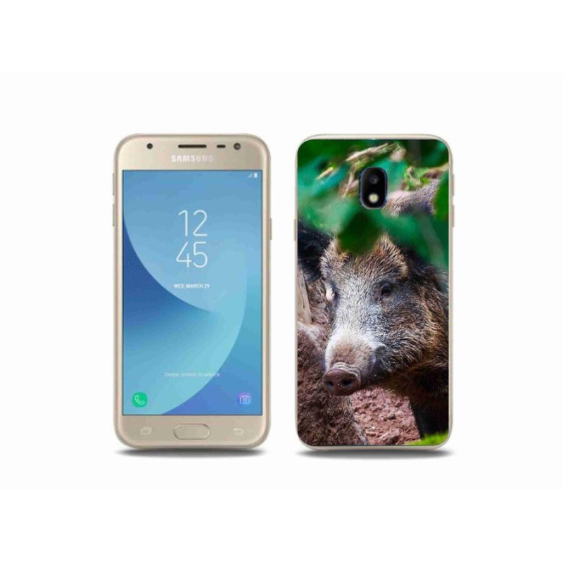 Gélový kryt mmCase na mobil Samsung Galaxy J3 (2017) - divoké prasa