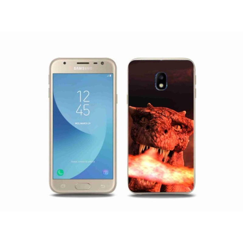 Gélový kryt mmCase na mobil Samsung Galaxy J3 (2017) - drak