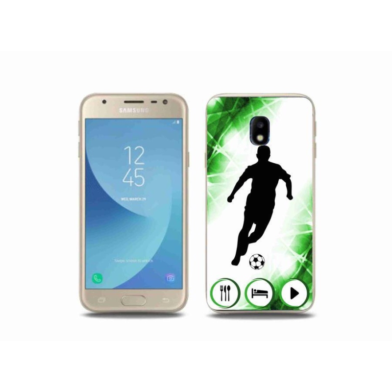 Gélový kryt mmCase na mobil Samsung Galaxy J3 (2017) - futbalista