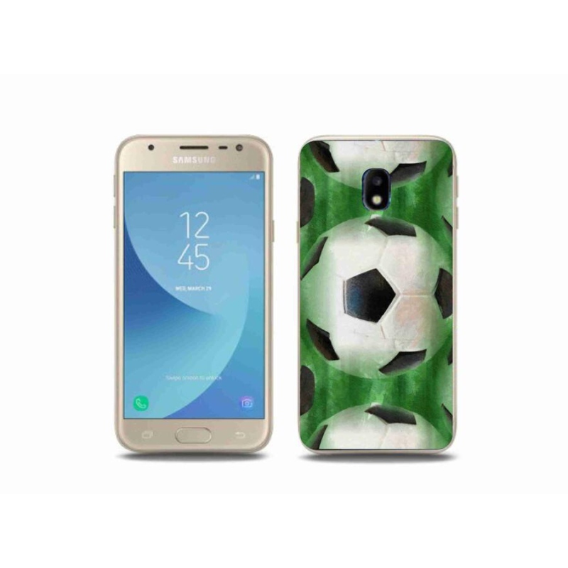 Gélový kryt mmCase na mobil Samsung Galaxy J3 (2017) - futbalová lopta