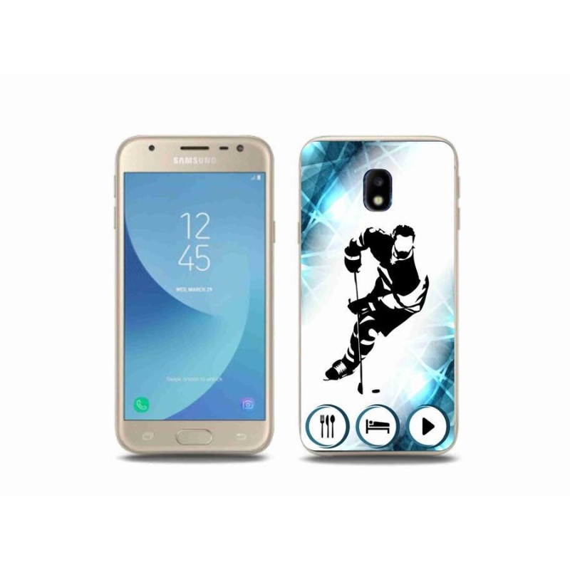 Gélový kryt mmCase na mobil Samsung Galaxy J3 (2017) - hokej 1