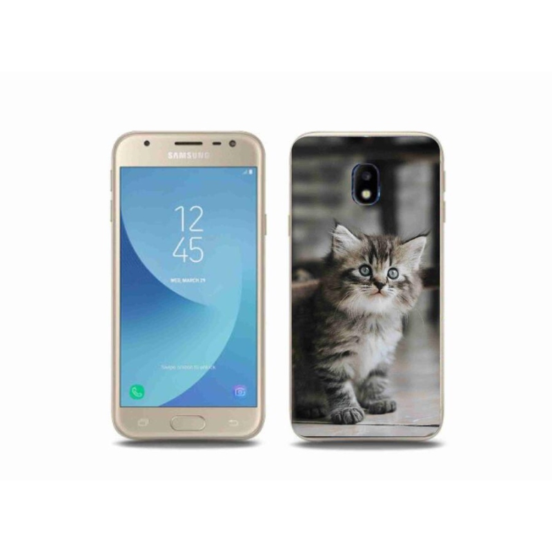 Gélový kryt mmCase na mobil Samsung Galaxy J3 (2017) - mačiatko