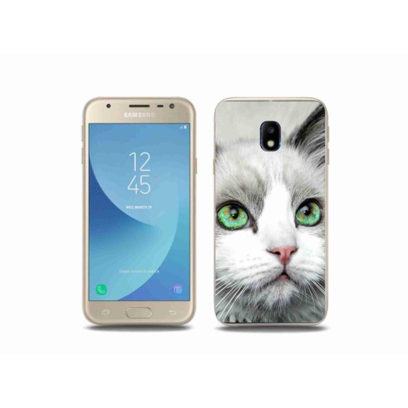 Gélový kryt mmCase na mobil Samsung Galaxy J3 (2017) - mačací pohľad