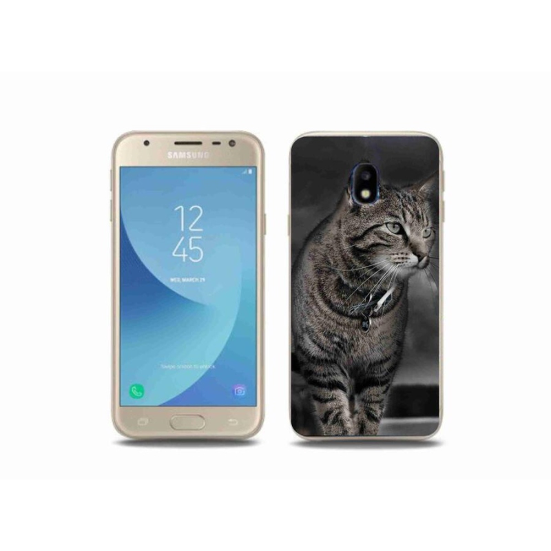 Gélový kryt mmCase na mobil Samsung Galaxy J3 (2017) - mačka