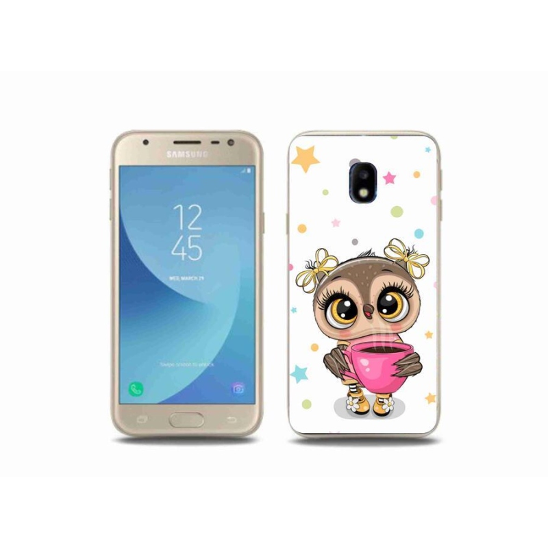 Gélový kryt mmCase na mobil Samsung Galaxy J3 (2017) - kreslená sovička