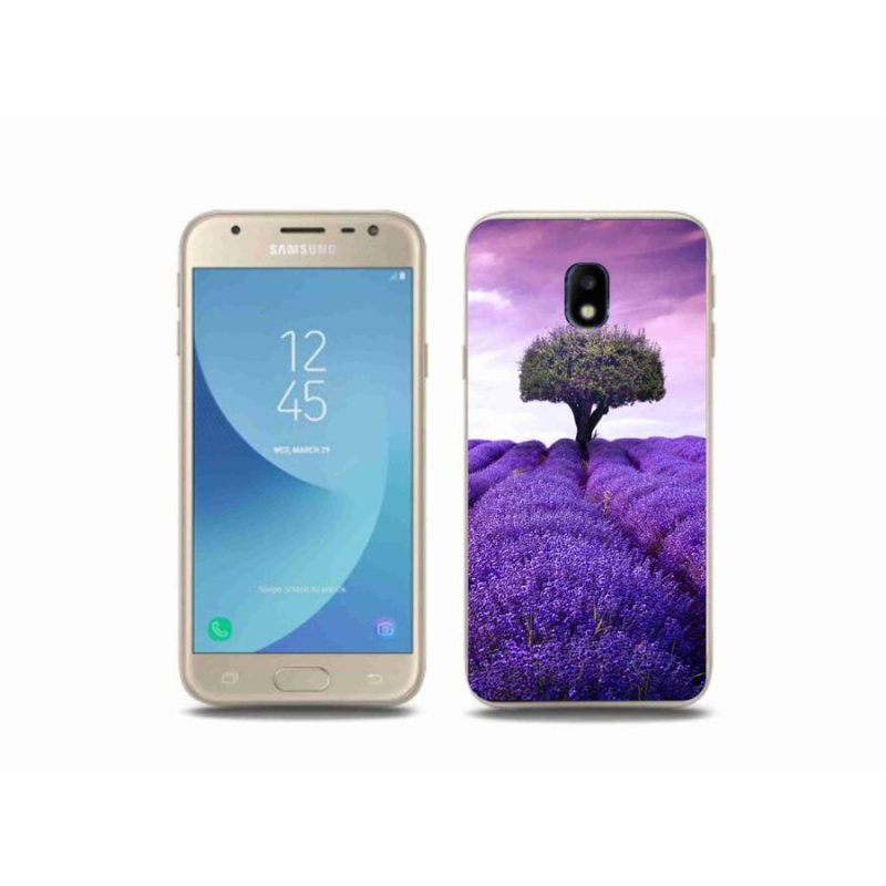 Gélový kryt mmCase na mobil Samsung Galaxy J3 (2017) - levanduľová lúka