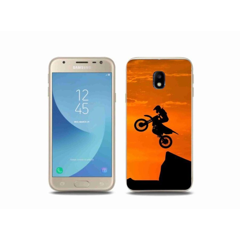 Gélový kryt mmCase na mobil Samsung Galaxy J3 (2017) - motocross