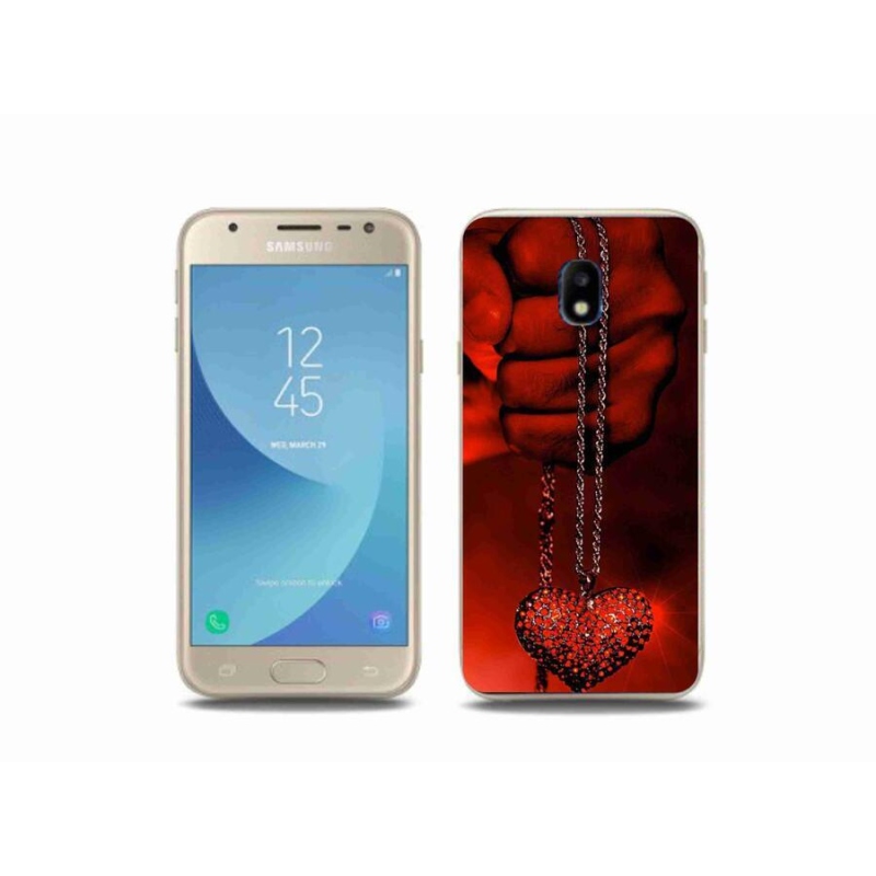 Gélový kryt mmCase na mobil Samsung Galaxy J3 (2017) - náhrdelník