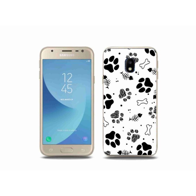 Gélový kryt mmCase na mobil Samsung Galaxy J3 (2017) - psie labky 1