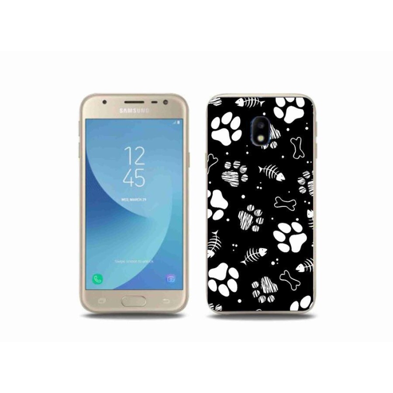 Gélový kryt mmCase na mobil Samsung Galaxy J3 (2017) - psie labky