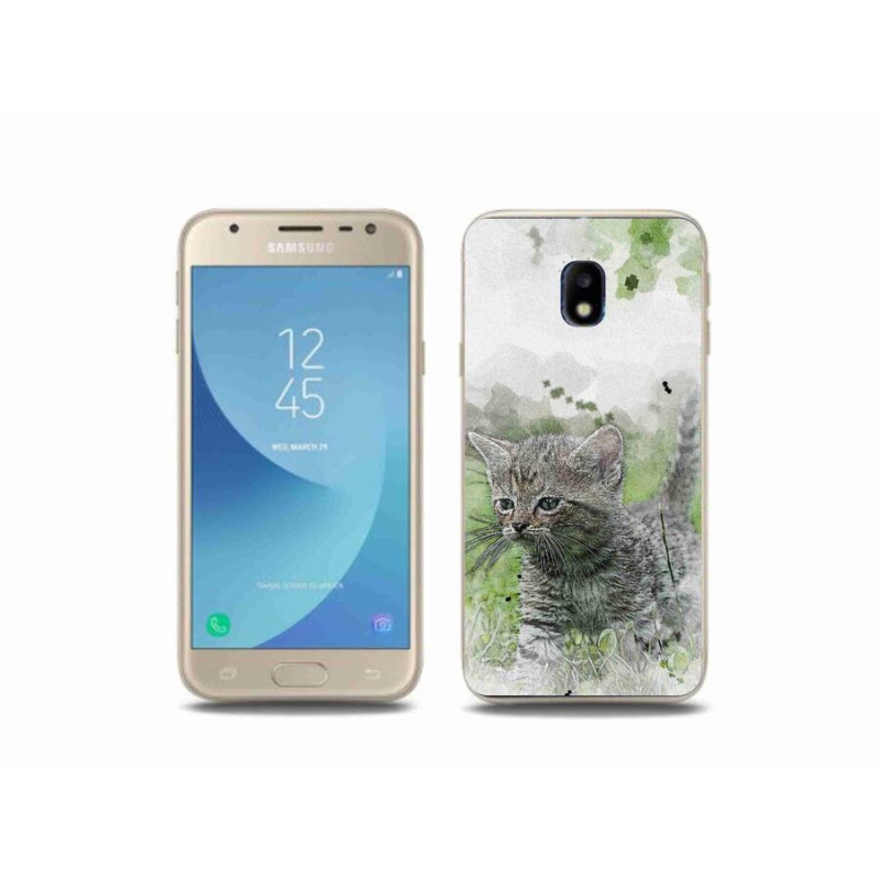 Gélový kryt mmCase na mobil Samsung Galaxy J3 (2017) - roztomilé mačiatko 1