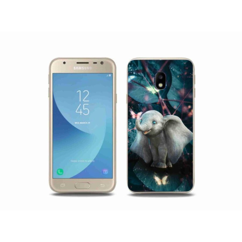 Gélový kryt mmCase na mobil Samsung Galaxy J3 (2017) - roztomilý slon