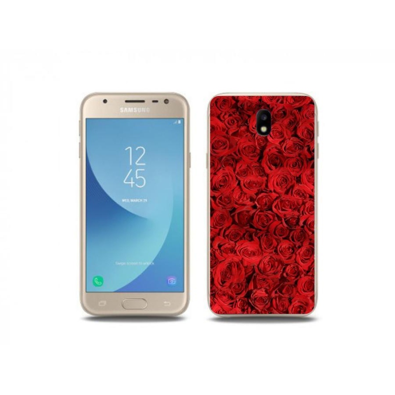 Gélový kryt mmCase na mobil Samsung Galaxy J3 (2017) - ruža