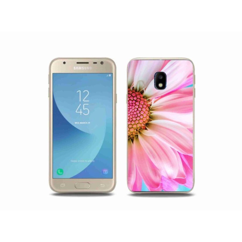 Gélový kryt mmCase na mobil Samsung Galaxy J3 (2017) - ružová kvetina