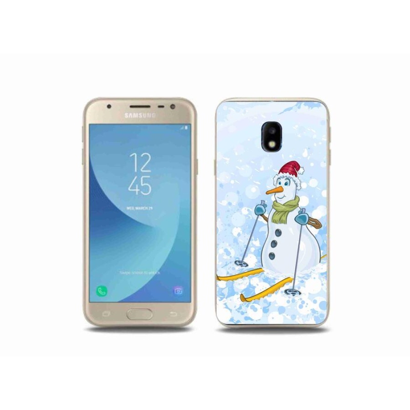 Gélový kryt mmCase na mobil Samsung Galaxy J3 (2017) - snehuliak